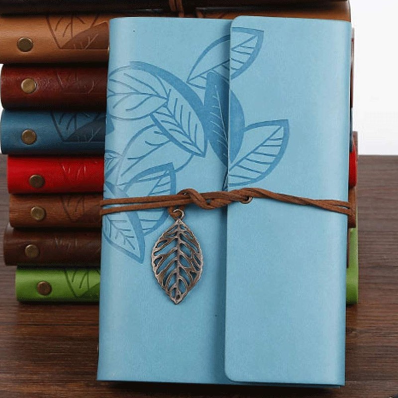Loose Leaf Writing Books POWERTOOL Leather Cover Ruled Wirebound Journal