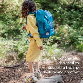 Beckmann ACTIVE AIR FLEX Ergonomic School Backpack for Kids –Lightweight, Adjustable, Spacious, Expandable – Healthy Posture, Durable – Ages 6-8, 1st & 2nd grade. 20-25 lt. RACING, TEAL