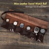 CONTACT'S FAMILY for 6 Watch Roll Strap Leather Portable Travel