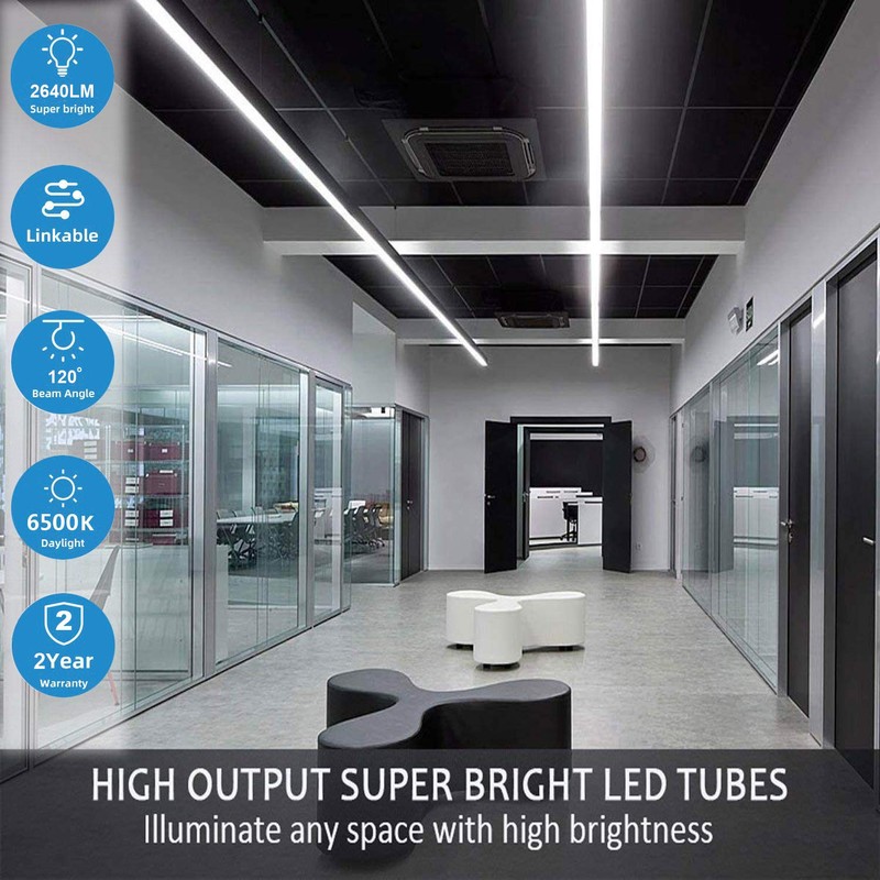 WAHADI (Pack of 6) 4FT LED Shop Light 24W 4