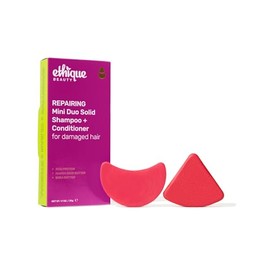 Ethique Beauty Mini Sampler Solid Shampoo & Conditioner Bar Set - Repairing Shampoo & Conditioner with Rice Protein