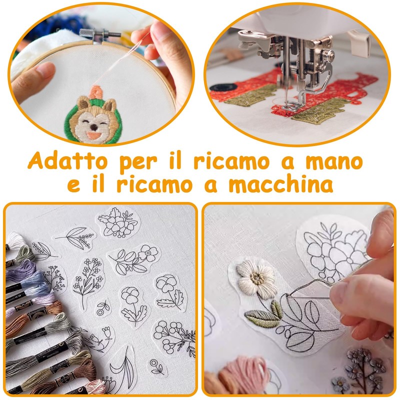 Siumir 12 Pezzi Stabilizzatore per Ricamo A4 29,7x21cm, Carta Tracciabile