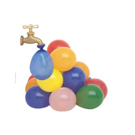 Unique Water Bomb Round Latex Balloons, One Size, Assorted Colors