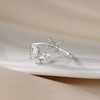 LAIHUARYWA Cubic Zirconia Butterfly Rings for Women Dainty Open Adjustable