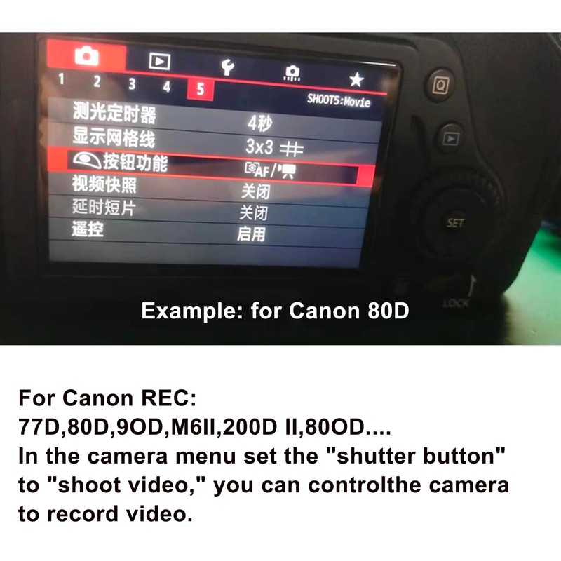 RS-60E3/RR100 for Canon/Fuji Remote Camera Cable Small Shutter Release Remote