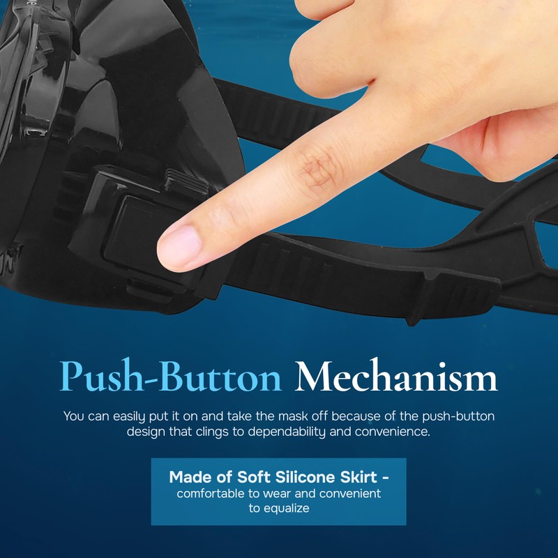 Blue Reef Freediving Mask - Black