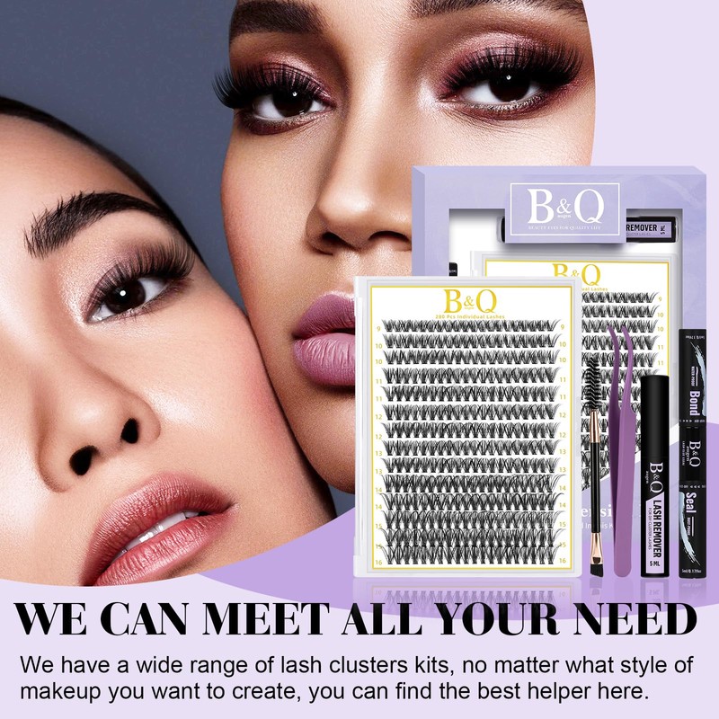 B&Q DIY Eyelash Extension Kit 280 PCS Cluster Lashes Kit