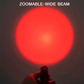 XYSRZ 4 Pack Single Mode Red Light Flashlight Red Torch Light with Clip Zoomable Red Flashlight for Hunting Astronomy Aviation Night Observation