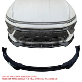 IKON MOTORSPORTS Front Bumper Lip, Compatible with 2024-2025 Hyundai Sonata N Line, IKON V1 Style Carbon Fiber Print PP Polypropylene Air Dam Chin Spoiler Protector Splitter 3PCS