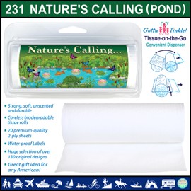 Premium Travel-Size | Eco-Friendly & Biodegradable | Toilet Paper Rolls | Convenient Plastic Dispenser | Camping, Hiking & Outdoors (3-Pack) (231 Nature’s Calling)