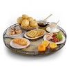 Lazy Susan Turntable Organizer for Table Top, 21’’ Round Wooden
