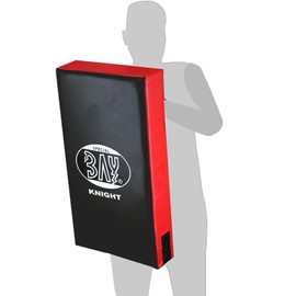 BAY Knight 75 x 36 x 17 cm E-X-T-R-A-D-I-C-K Leather PU Punch Pad, Pads, Body Shield, Kickboxing, Thai Boxing, Muay Thai Boxing, Black/Red