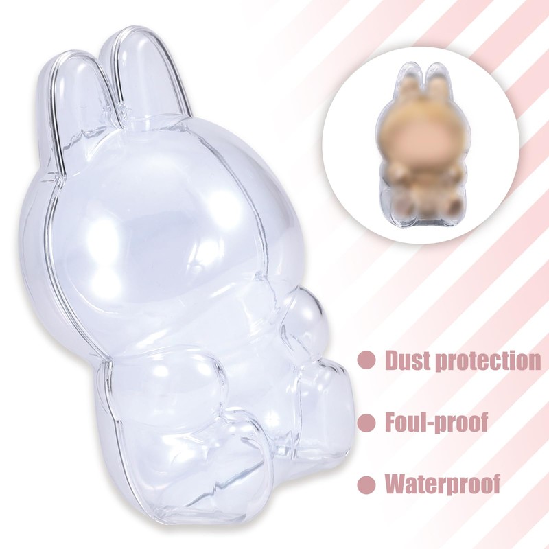 BOXOB Protective Cover for Dolls, Mini Transparent Plastic Display Protector