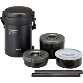 Peacock ARL-18 BD Lunch Jar, Thermal, Matte Black, 0.6 gal (1.8 L) Stainless Steel Lunch Jar,