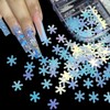 12 Grids Snowflake Nail Glitter Sequins 3D Snowflake Nail Art