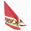 50 Christmas Napkins 40 x 40 Fabric-Like Garland, Colour: Red