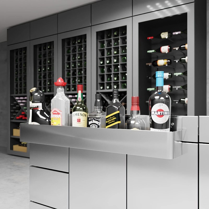 AmGood 36 in. Single Tier Stainless Steel Speed Rail Rack