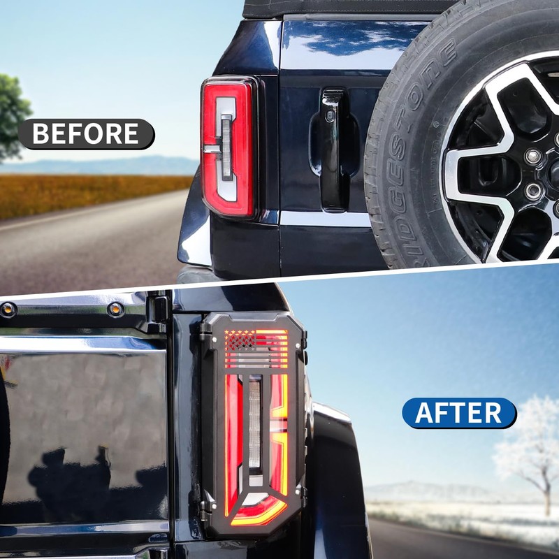 Taillight Covers Compatible with Ford Bronco Tail Light Protector Guard