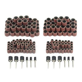 TOVOT 212 PCS Drum Sanders Set with 1/8 Shank 600 Grit,320 Grit Sanding Bands and 12 pcs Drum Mandrels for Dremel Tools
