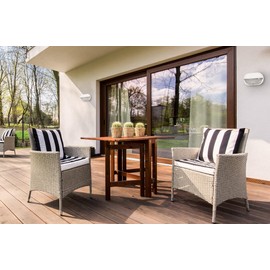 Solus Nautical S77WF Oblong Eyelid Outdoor Wall Light – Composite, Frosted Polycarbonate Diffuser – LED Bulb Included - UL Listed, Non-Corrosive, Made in USA (White, Single, Warm White (3000K))