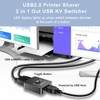 USB Printer Sharing KVM Switch. Share one printer between two