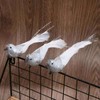 12 PCS Simulation Bird Silver Mini Birds for Home Decoration