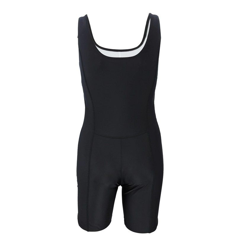 Aquarti Women's Swimming Costume with Leg Closed Back, Black /