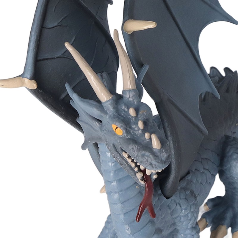 Dragon Model Figure Blue Plastic Vivid Cute Style Educational Dragon