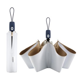 RXHOSIGAY Color Coated Sun Umbrella UV Protection Compact Folding Windproof Parasols Travel Auto Open Close Shade Blocking UV