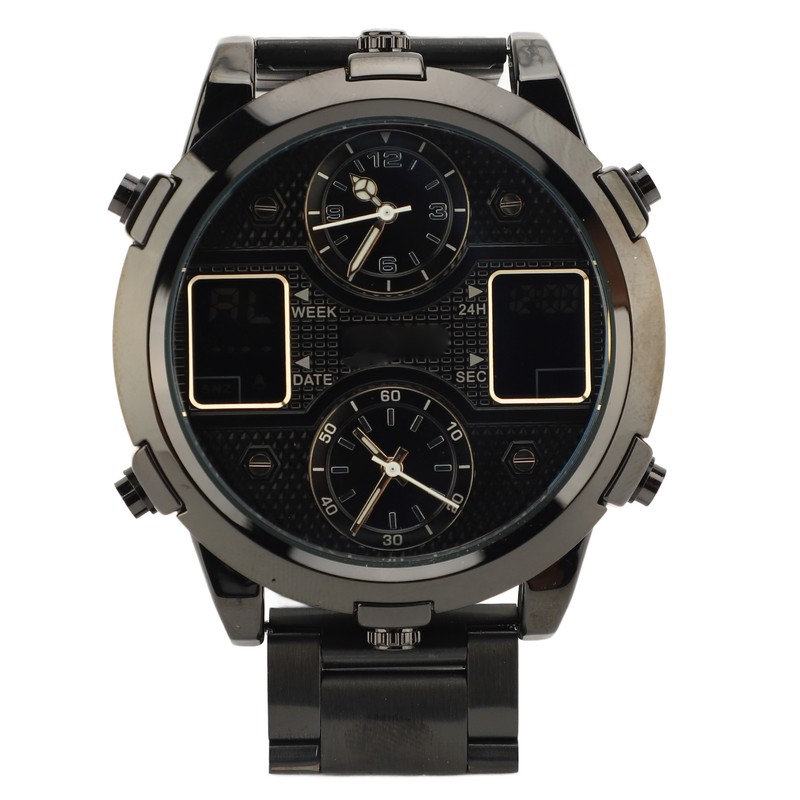 Men Wrist Watch with Alarm Clock Fashionable 30m Waterproof Backlight