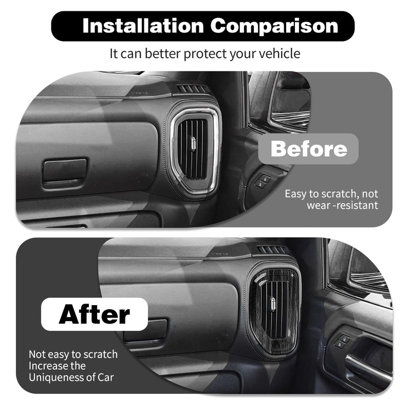 HTHE Carbon Fiber Center Console Dashboard Side Air Vent Panel