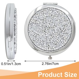 OUDQFCJ Namalu 1 Stück Frauen Inspirational Compact Makeup Spiegel, Dankeschön Geschenk für Kollegen, Compact Makeup Spiegel, Taschenspiegel mit Vergrößerungsfunktion, Weihnachten (Chrom)