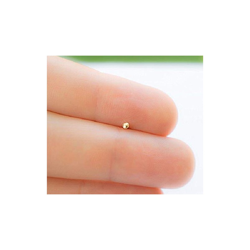 Gold Mini Dot Stud Small Delicate Earrings in Gold Colours