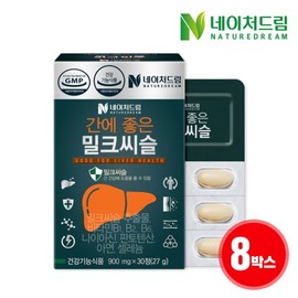Nature Dream Milk Thistle, good for the liver, 900mg x 30 tablets, 8 boxes / 네이처드림 간에 좋은 밀크씨슬 900mg x 30정 8박스