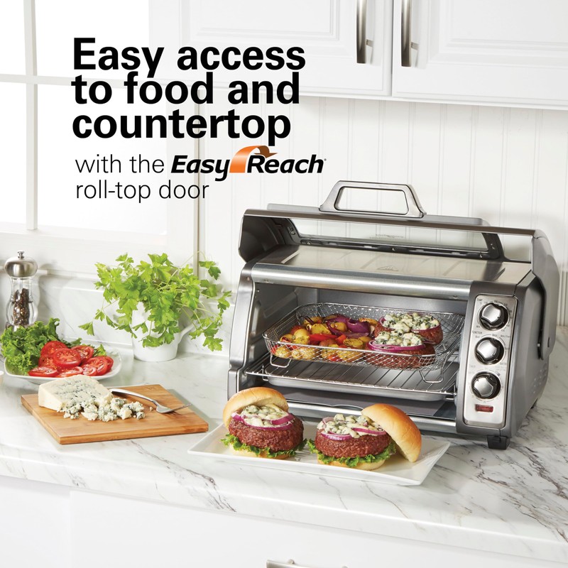 Hamilton Beach Air Fryer Toaster Oven Combo with Large Capacity,