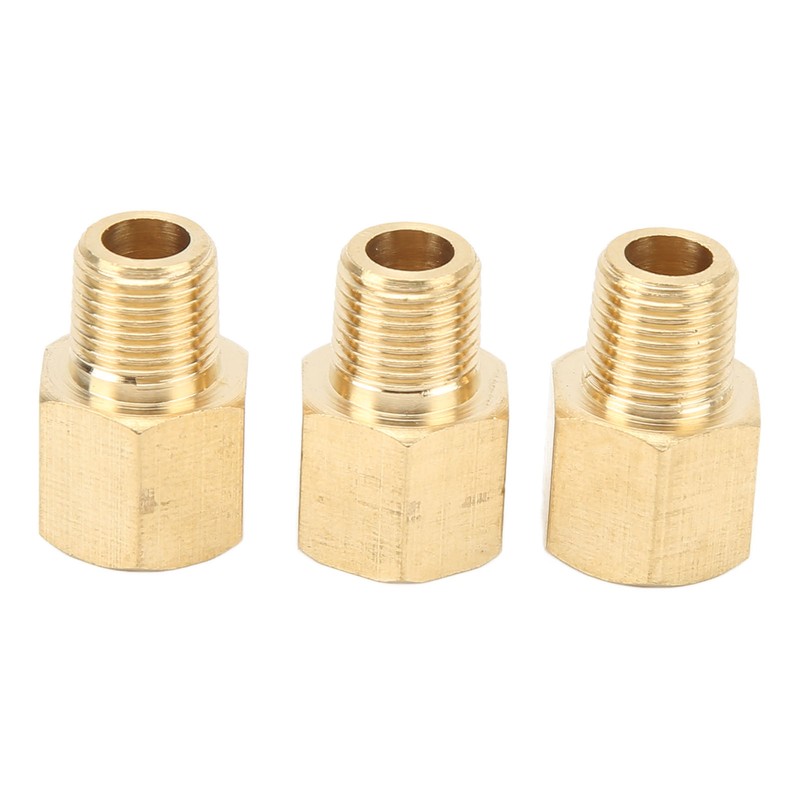 6PCs Brass Pipe Fitting Adapter 1/8 BSPT Female NPT Vehicle