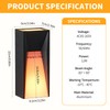 Modern Black LED Dynamic-Flame Effect Wall Lights,12W,3000K,Waterproof