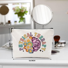 Physical Therapy Makeup Bag, Physical Therapy Gifts Cosmetic Bag, Physical Therapist Gifts Thank You Gifts for Women Friend, Occupational Therapy Gifts Christmas Birthday Gifts Toiletry Bag