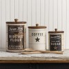 Primitives by Kathy 39060 Farmhouse Tin Canisters, Sugar/Coffee/Flour