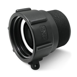 (1 Pack) IBC Tote Adapter 2" Female Buttress to 2" Male NPT Standard Pipe Thread, Water Tank Connector for 275-330 Gallon IBC Totes, Food Grade Fittings, Drain Valve, Buttress Adapter for Garden Hose