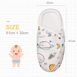 Knirose Swaddling Sack Baby 0-3 Months Baby Swaddling Blanket for Newborns with Head Protection and Headsupport, Swaddle Blanket from 0-3 Months (White)