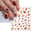 6Sheets Maple Leaf Nail Art Stickers Autumn Pumpkin Maple Leaves
