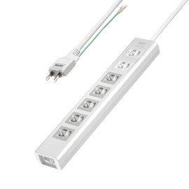 Sanwa Supply TAP-F37SH-2KS Anti-Shutter Tap (3P, 7 Socks, 6.6 ft (2 m)