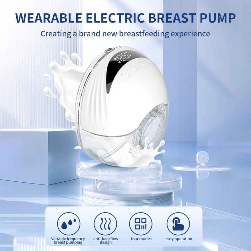 2PCS Hands Free Breast Pump Wearable Electric Breast Pump Lightweight