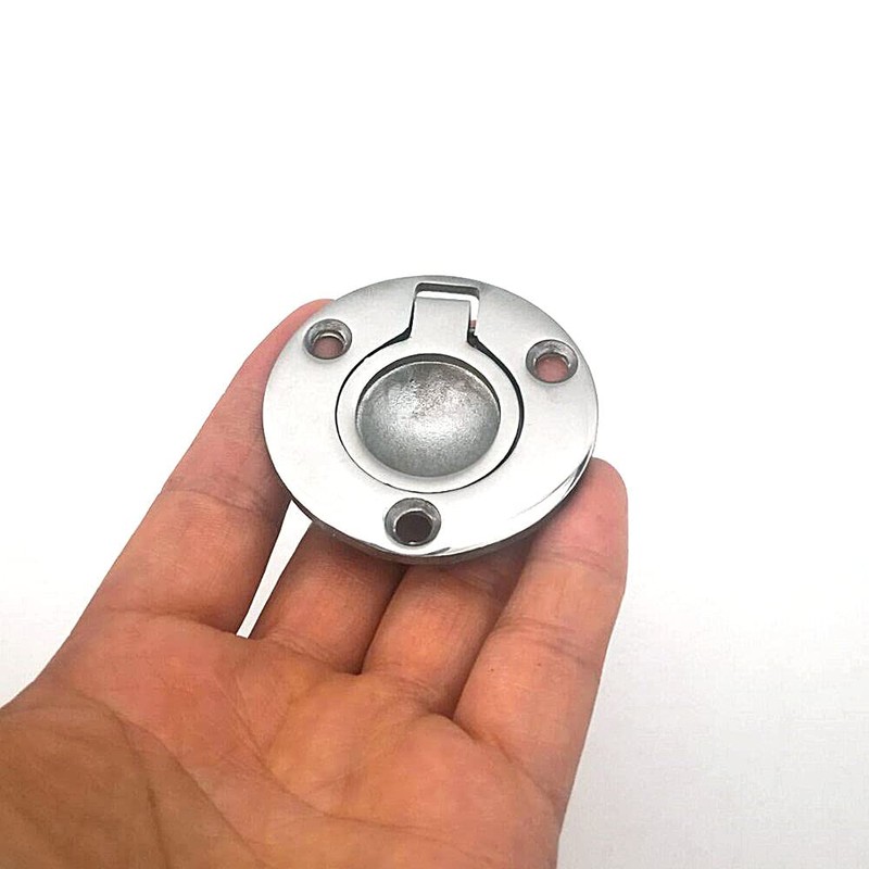 JY-MARINE 2 Inch Round Flush Ring Pull Handles Stainless Steel
