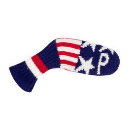 Scott Edward 10 Pcs Golf Iron Club Covers Head Covers for Irons Cuteness Basically Socks Shape Washable Golf Club Head Protector Double Sided Knit Suitable for Most Brands (Blue White Red)