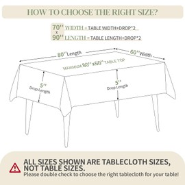 BYDOLL Table Cloth Navy Blue 70x90 Inch Tablecloth for 6 Foot Rectangle Tables Outdoor Washable Wrinkle Free and Spillproof Polyester Tablecloth for Festival Picnic Wedding Party Table Cover