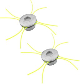 Pack of 2 Line Head Brush Cutter, Aluminium Line Head Grass Trimmer Head, Universal Aluminium Grass Trimmer Head for Petrol Brush Cutter Grass Trimmer