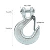 Winch Hook 3/8in Trailer Clevis Hooks 1in Wide Gap Opening