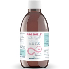 Mighty Elements Liposomales Fireshield 4 in 1, Astaxanthin 8 mg,Curcumin 100 mg,MSM 500 mg, Vitamin C 500 mg, Orange- / Vanille Geschmack, Vegan, Glutenfrei, hohe Bioverfügbarkeit 250ml